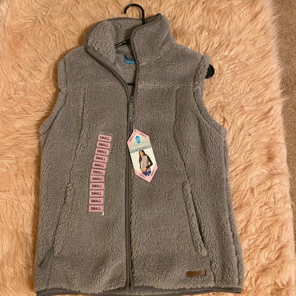 Grey Plush Vest